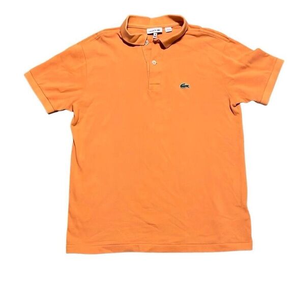 Lacoste Boys 14 164cm Orange Logo Polo Shirt - Picture 1 of 6